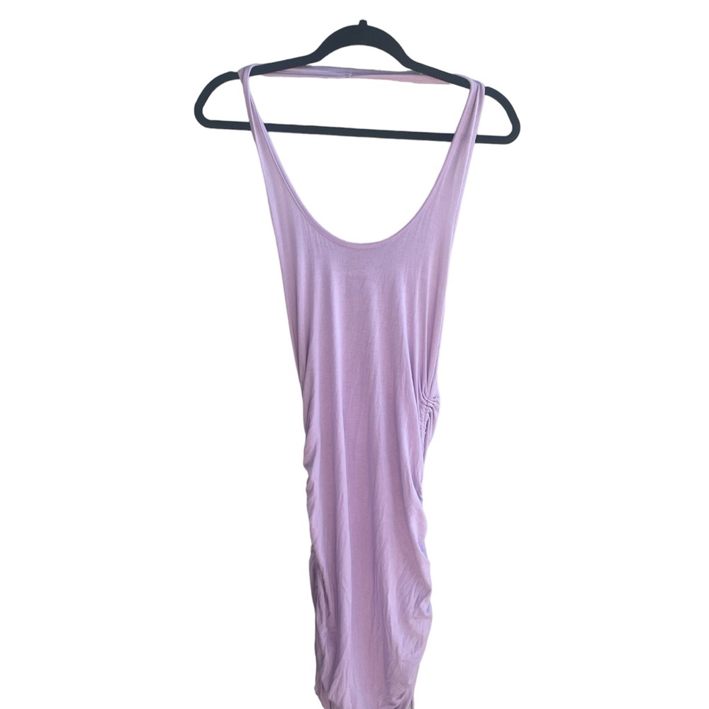 Backless purple dress